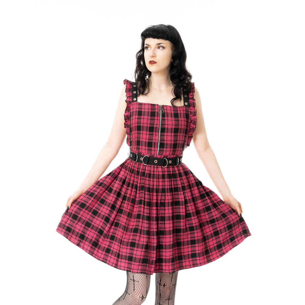 Chemical Black - Nefeli Pinafore Kurzes Kleid - Rosa